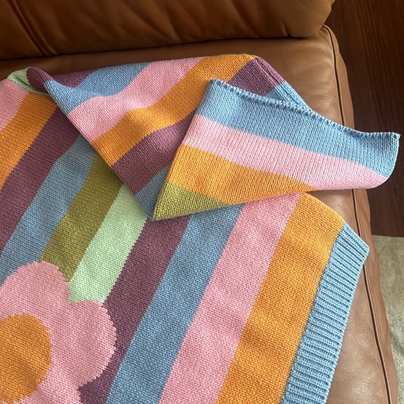 GHANDA JESSIE MULTI COLOR STRIPED CROPPED KNIT SWEATER NWT - Picture 6 of 14